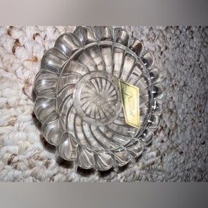 Clear Glass Decorative Jewelry Dish